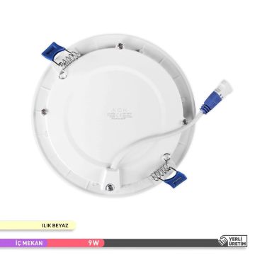 ACK AP01-00910 9 Watt Sıva Altı Yuvarlak LED Panel - OSRAM LED - Ilık Beyaz (4000K)