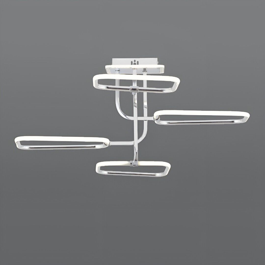 CL-727 140 Watt Üçlü Krom Modern LED Avize - 3 Işık Renkli (Beyaz + Ilık Beyaz + Gün Işığı)