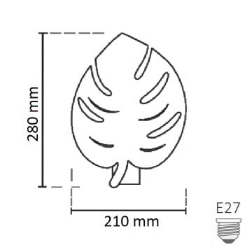 NOAS YL-MR-843 Siyah Yaprak Aplik