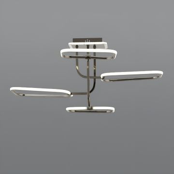 CL-727 140 Watt Üçlü Platin Modern LED Avize - 3 Işık Renkli (Beyaz + Ilık Beyaz + Gün Işığı)