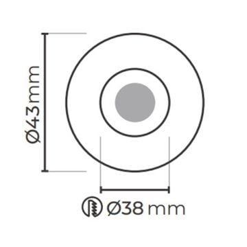 MOLLED MOL7034 1 Watt Beyaz Yuvarlak Mini LED Spot