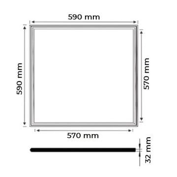 JUPITER JK6060 60x60 Sıva Altı SAMSUNG Backlight LED Panel (Yay Takımı Dahil)