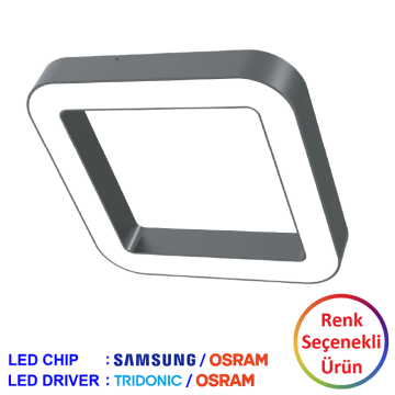 CL-Karroue-01 Radiuslu Kare Lineer Sarkıt Armatür/Sıva Üstü Lineer Armatür (SAMSUNG LED & TRIDONIC Driver)