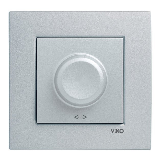 VİKO Novella/Trenda 92605064 Universal Dimmer Düğmesi (3-150W) [Gümüş]