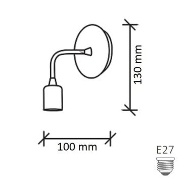NOAS YL-MR-735 Siyah-Meşe Aplik