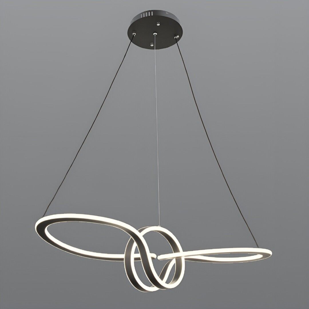 CL-717 200 Watt Antrasit Modern LED Avize - 3 Işık Renkli (Beyaz + Ilık Beyaz + Gün Işığı)