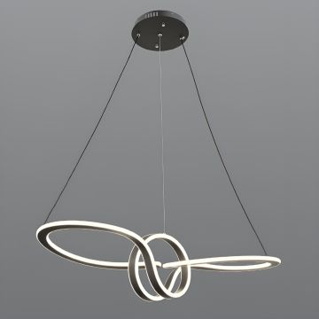 CL-717 200 Watt Antrasit Modern LED Avize - 3 Işık Renkli (Beyaz + Ilık Beyaz + Gün Işığı)