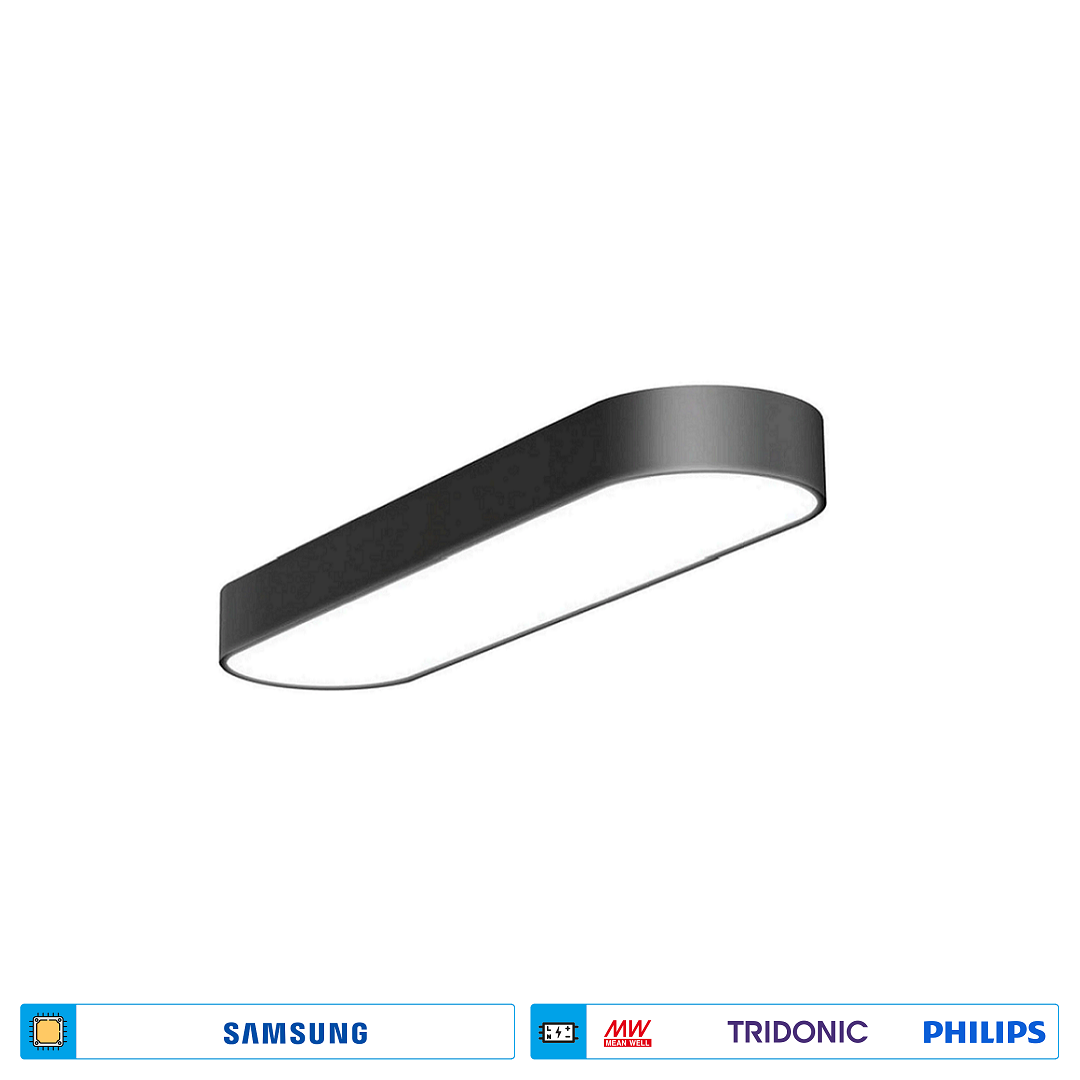 ACK AL02-80401 42 Watt 15x100 cm Elips Sıva Üstü Lineer Armatür - SAMSUNG/OSRAM LED & MEAN WELL/PHILIPS/TRIDONIC Driver