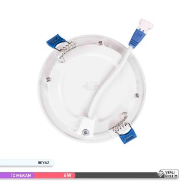 ACK AP01-00630 6 Watt Sıva Altı Yuvarlak LED Panel - OSRAM LED - Ilık Beyaz (4000K)