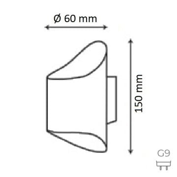 NOAS YL85-2280 NAPOLİ Siyah-Gold Çift Yönlü Aplik