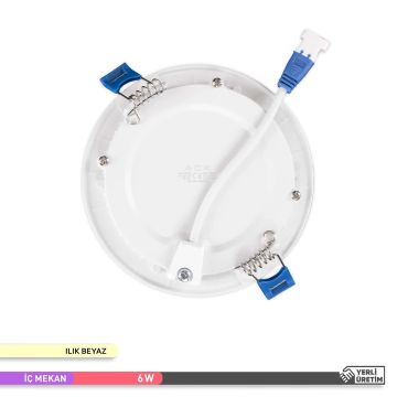 ACK AP01-00610 6 Watt Sıva Altı Yuvarlak LED Panel - OSRAM LED - Ilık Beyaz (4000K)