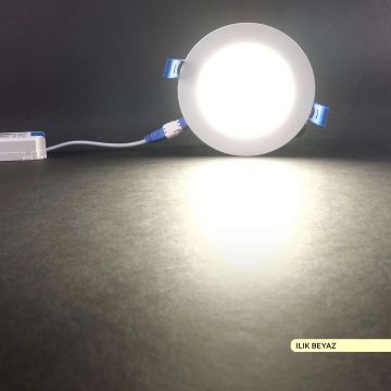 ACK AP01-00610 6 Watt Sıva Altı Yuvarlak LED Panel - OSRAM LED - Ilık Beyaz (4000K)