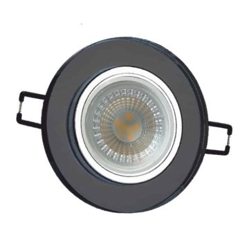 HELIOS HS 1860 Siyah Yuvarlak Cam Spot Kasası