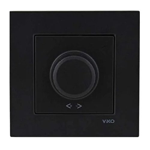 VİKO Novella/Trenda 92605064 Universal Dimmer Düğmesi (3-150W) [Siyah]