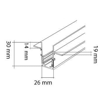 MOLLED MOL6093 3 Metre Slim Trimless Magnet Ray