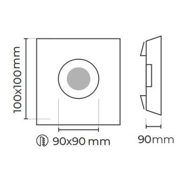 MOLLED MOL4150M 10 Watt Siyah Kare Sıva Altı LED Spot (SAMSUNG/OSRAM/PHILIPS LED & EAGLERISE/PHILIPS/LIFUD Driver)