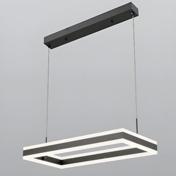 CL-743-1 144 Watt Antrasit Modern LED Avize - 3 Işık Renkli (Beyaz + Ilık Beyaz + Gün Işığı)