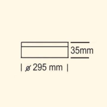 ZİTA 221S Dolunay 18 Watt Siyah Gövde Dış Mekan LED Aplik/Dış Mekan LED Tavan Armatürü - PC Gövde - IP54