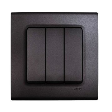 VİKO Linnera Life 90444068 Üçlü Anahtar [Gece Siyahı]