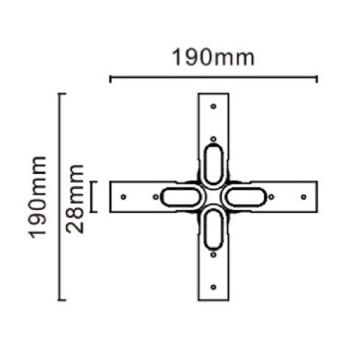 JUPITER JK004 Modüler LED Aydınlatmala Dörtlü Bağlantı Aparatı