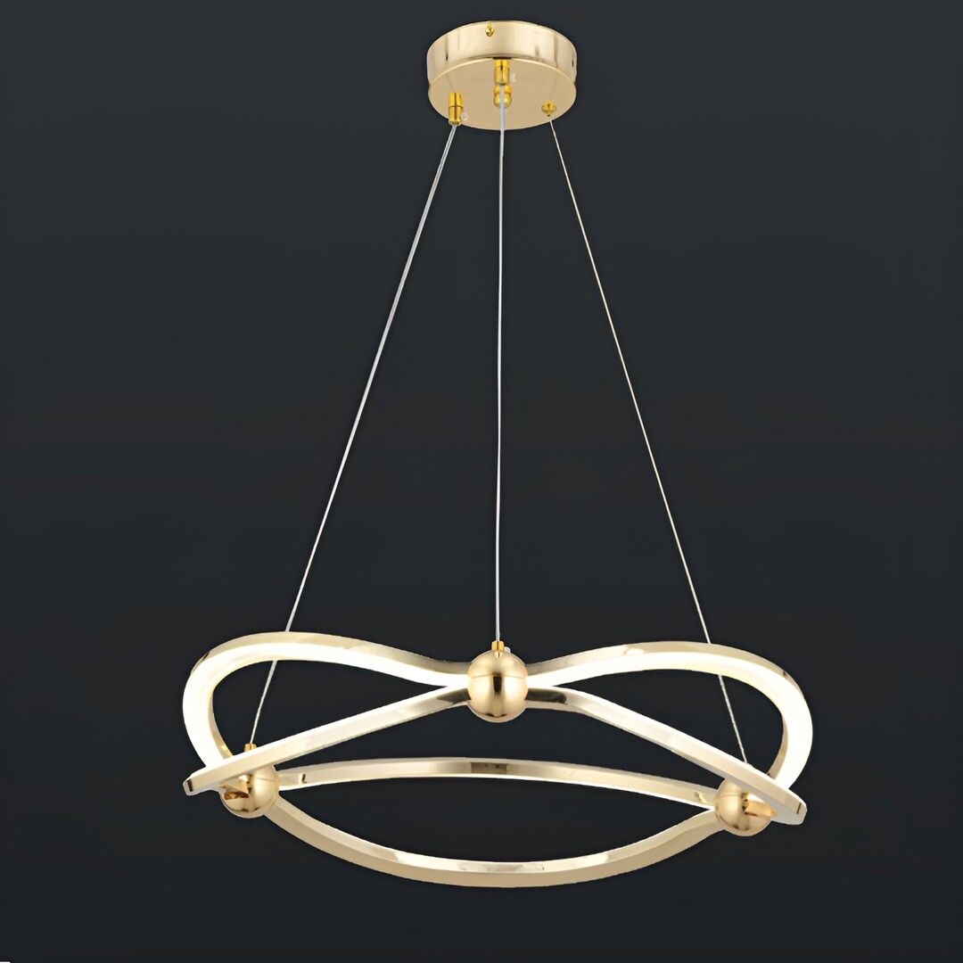 CL-730 120 Watt Dörtlü Gold Modern LED Avize - 3 Işık Renkli (Beyaz + Ilık Beyaz + Gün Işığı)