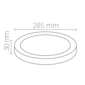 VOLTEK VPSUYS02440 24 Watt Siyah Sıva Üstü Yuvarlak LED Panel - Ilık Beyaz (4000K)