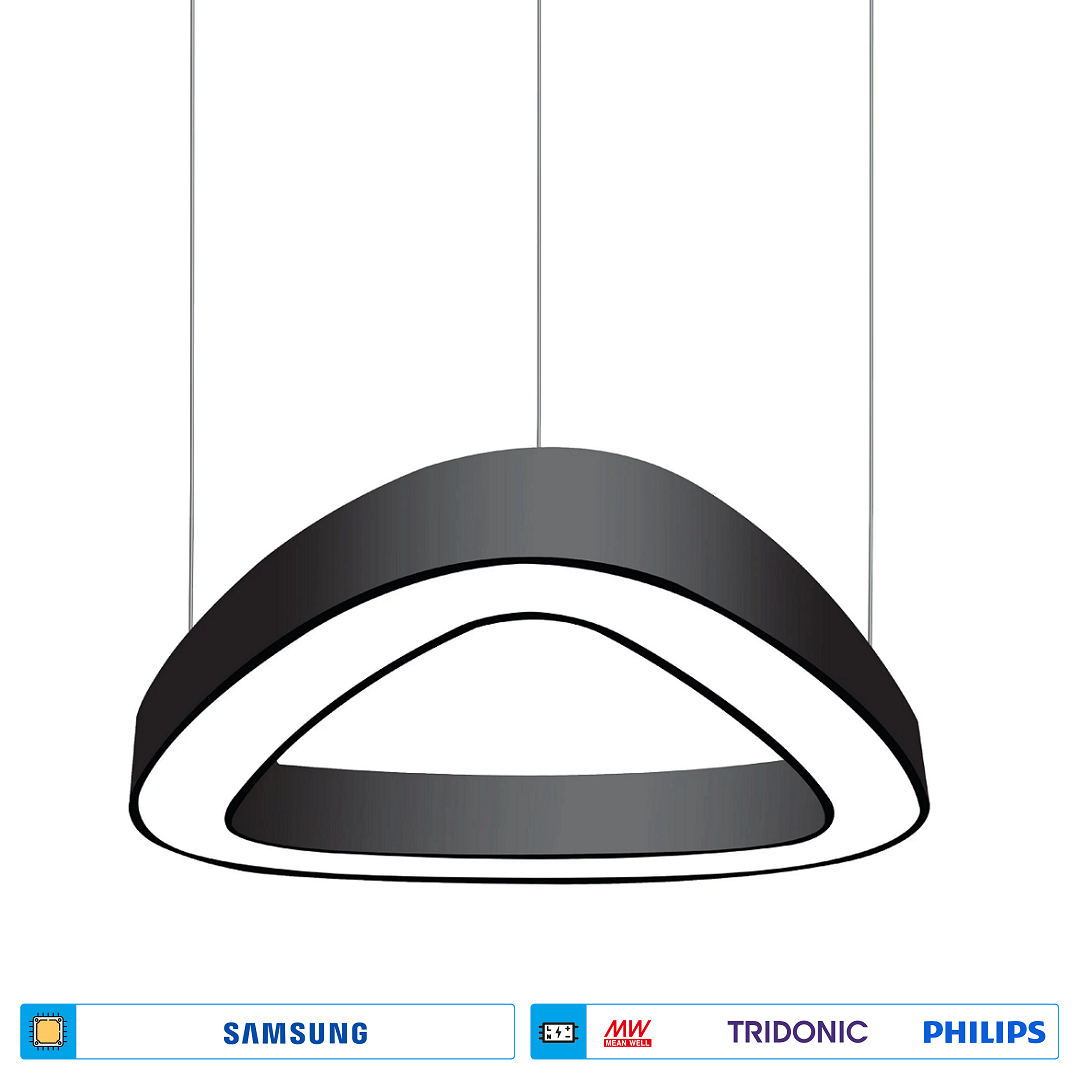 ACK AL02-04401 45 Watt Üçgen Halka Sıva Üstü Lineer Armatür - SAMSUNG/OSRAM LED & MEAN WELL/PHILIPS/TRIDONIC Driver