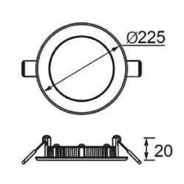 JUPITER LD473 B 18 Watt Sıva Altı Yuvarlak SAMSUNG LED Panel