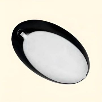 ZİTA 212S-E27 Oval Siyah Gövde Dış Mekan Aplik - PC Gövde - E27 Duylu - IP54