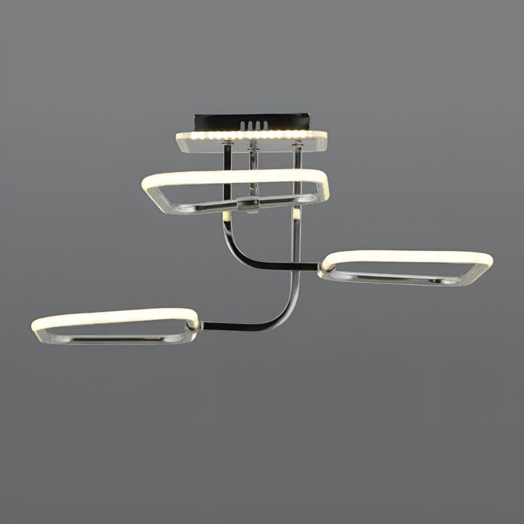 CL-728 110 Watt Üçlü Krom Modern LED Avize - 3 Işık Renkli (Beyaz + Ilık Beyaz + Gün Işığı)