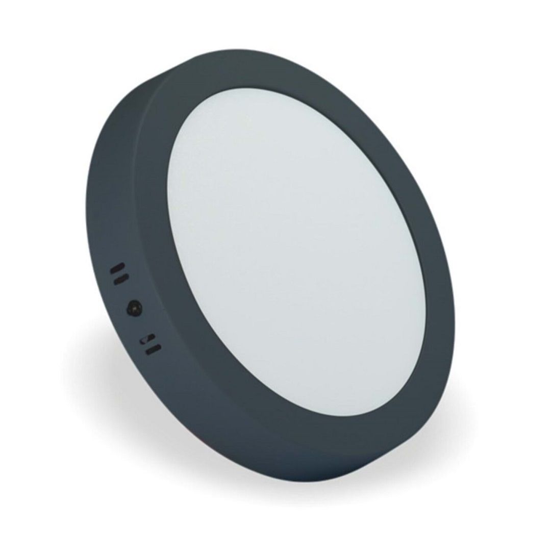 VOLTEK VPSUYS01830 18 Watt Siyah Sıva Üstü Yuvarlak LED Panel - Gün Işığı (3000K)