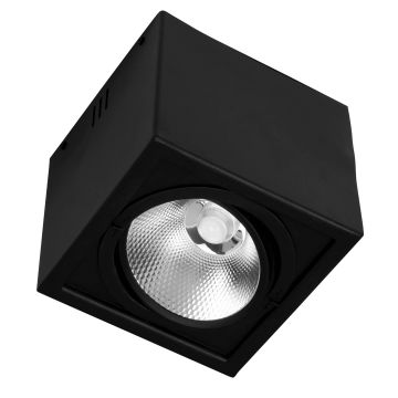 goldX ZE756-BK 17x17x15 cm 40 Watt Siyah Sıva Üstü LED Spot (SAMSUNG LED & TRIDONIC Driver)