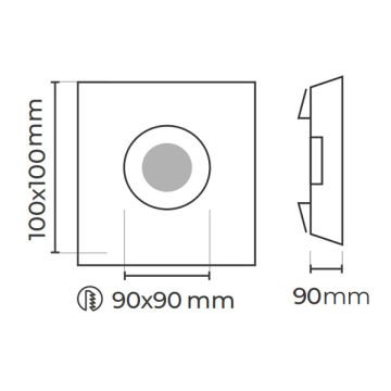 MOLLED MOL4150M 7 Watt Siyah Kare Sıva Altı LED Spot (SAMSUNG/OSRAM/PHILIPS LED & EAGLERISE/PHILIPS/LIFUD Driver)