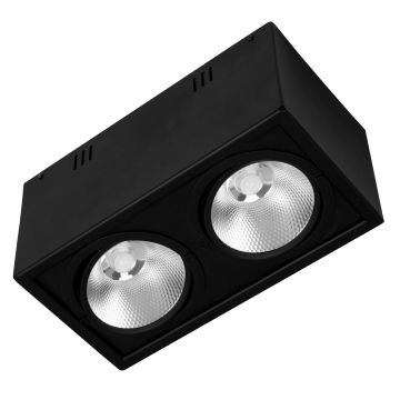 goldX ZE757-BK 2x40 Watt Siyah Sıva Üstü İkili LED Spot (SAMSUNG LED & TRIDONIC Driver)