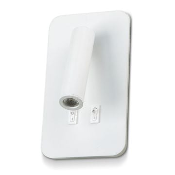 NOAS YL85-1732 RONDA 7+3 Watt Beyaz Yatak Başı LED Aplik - Gün Işığı (3200K)