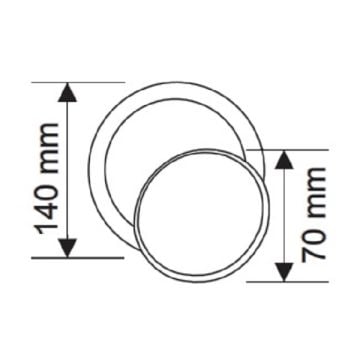 NOAS YL83-3002 DARA 5 Watt Siyah LED Aplik - Gün Işığı (3200K)