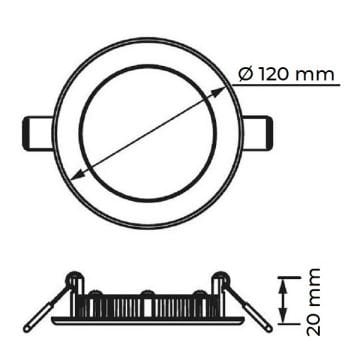 JUPITER LD489 6 Watt Sıva Altı Yuvarlak SAMSUNG LED Panel