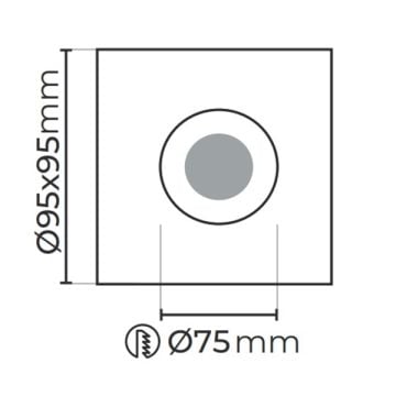 MOLLED MOL941 5 Watt Sıva Altı Beyaz Kare LED Spot - Beyaz Işık (6500K)