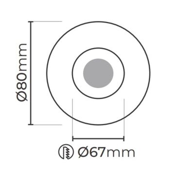 MOLLED MOL937 5 Watt Sıva Altı Saten Yuvarlak LED Spot - Beyaz Işık (6500K)