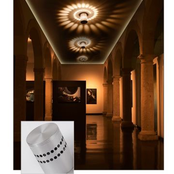 NOAS YL83-4002 MARİS 3 Watt Efektli Krom LED Aplik - Gün Işığı (3200K)