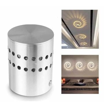 NOAS YL83-4002 MARİS 3 Watt Efektli Krom LED Aplik - Gün Işığı (3200K)