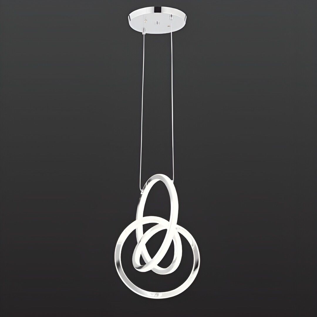 CL-708 92 Watt Krom Modern LED Avize - 3 Işık Renkli (Beyaz + Ilık Beyaz + Gün Işığı)