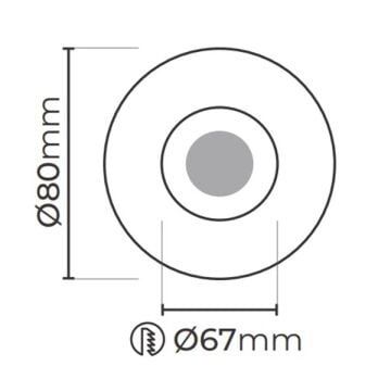 MOLLED MOL935 5 Watt Sıva Altı Krom Yuvarlak LED Spot - Beyaz Işık (6500K)