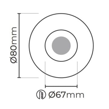 MOLLED MOL934 5 Watt Sıva Altı Krom Yuvarlak LED Spot - Gün Işığı (3000K)