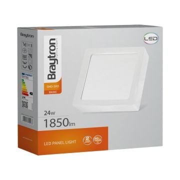 Braytron BP04-32410 24 Watt Sıva Üstü Kare LED Panel - Ilık Beyaz (4000K)