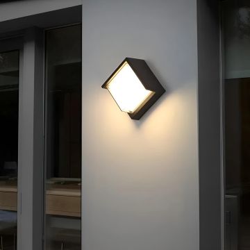 NOAS YL83-2022 KNİDOS 7 Watt Siyah Dış Mekan LED Aplik - Gün Işığı (3200K)