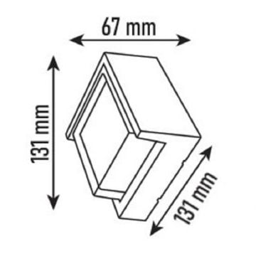 NOAS YL83-2022 KNİDOS 7 Watt Siyah Dış Mekan LED Aplik - Gün Işığı (3200K)