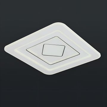 CL-751-50 134 Watt 50x50 cm Dimli Modern LED Avize (3 Işık Renkli - Kumandalı)