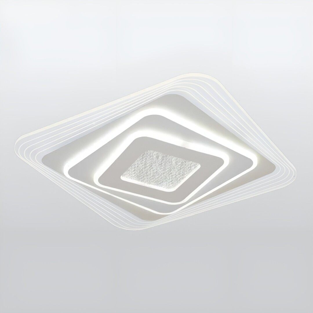 CL-753-50 134 Watt 50x50 cm Dimli Modern LED Avize (3 Işık Renkli - Kumandalı)