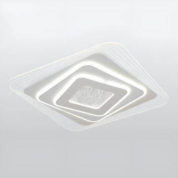 CL-753-50 134 Watt 50x50 cm Dimli Modern LED Avize (3 Işık Renkli - Kumandalı)